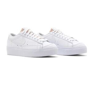 Nike Women's White BLAZER LOW PLATFORM Sneakers DJ0292-100